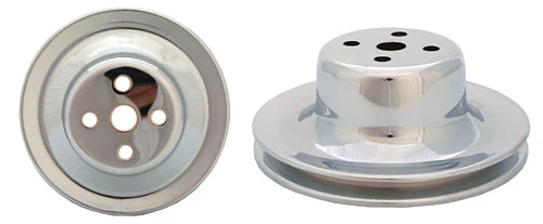 Ford 289 Water Pump Pulley, Single Groove, Chrome - Image 2