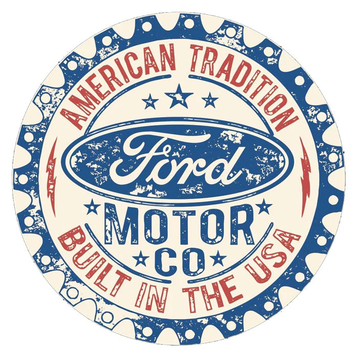 Ford Built in the USA Aluminum Sign - Image 3