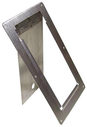 Fuel Tank and Master Cylinder Access Door, Stainless Steel, Brushed, Rectangular - Image 2
