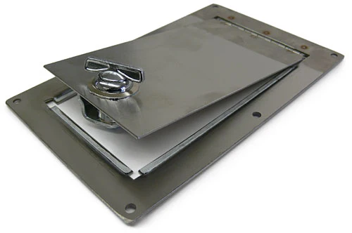 Fuel Tank and Master Cylinder Access Door, Stainless Steel, Brushed, Rectangular - Image 3