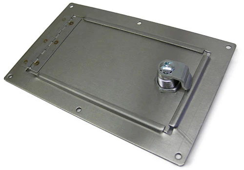Fuel Tank and Master Cylinder Access Door, Stainless Steel, Brushed, Rectangular - Image 4