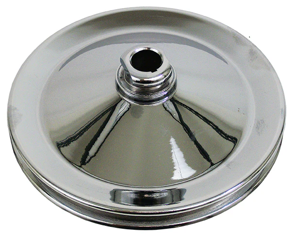 GM Power Steering Pump Pulley Chrome Single Groove 283-327 Small Block Chevy - Image 2