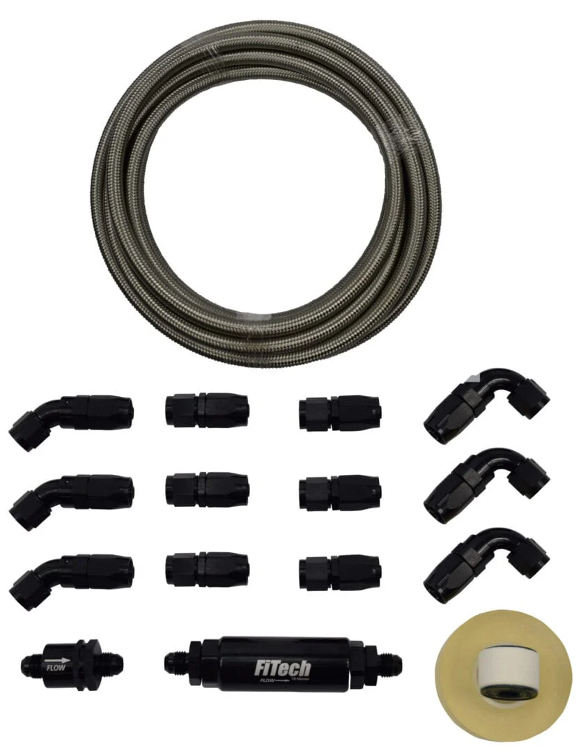 Go Fuel AN-6 Stainless Steel 40 Ft Hose Kit with Filter - Image 2