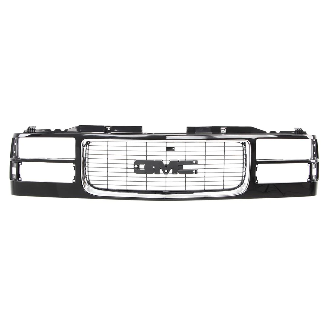 Grille Shell - Chrome/Black - Dual Headlight - 94-98 GMC CK Pickup SUV - Image 2
