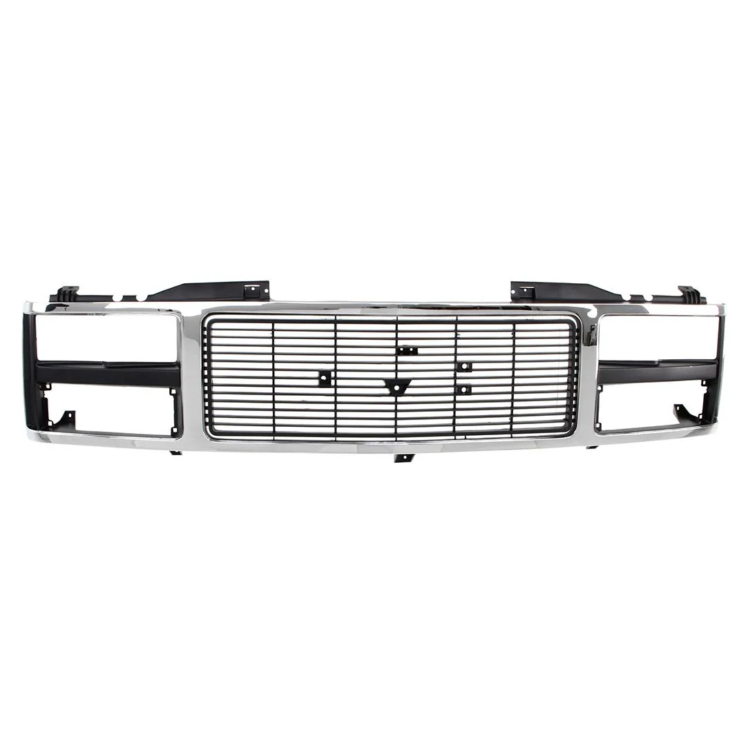 Grille Shell - Chrome Silver Black - Dual Headlight - 88-93 GMC CK Pickup Suburban - Image 2
