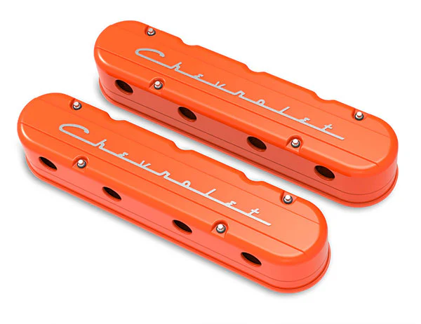 Holley Gen III/IV LS 2-Piece "Chevrolet" Script Aluminum Valve Covers - Image 6