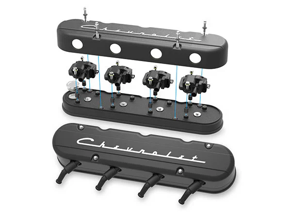 Holley Gen III/IV LS 2-Piece "Chevrolet" Script Aluminum Valve Covers - Image 7
