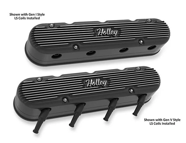 Holley Gen III/IV LS 2-Piece Vintage Holley Series Aluminum Valve Covers - Image 8