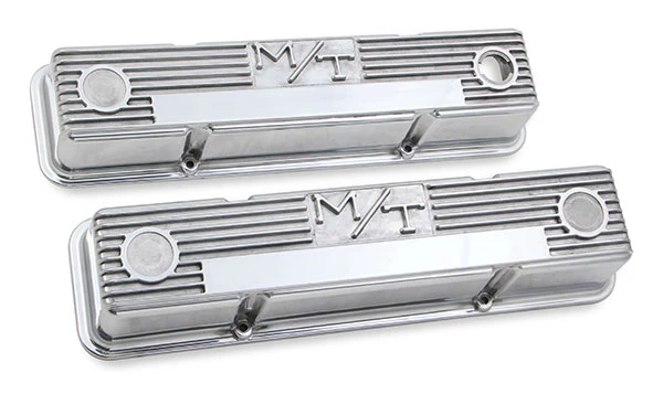 Holley M/T Valve Covers - Vintage Style - Finned - SBC - Image 4