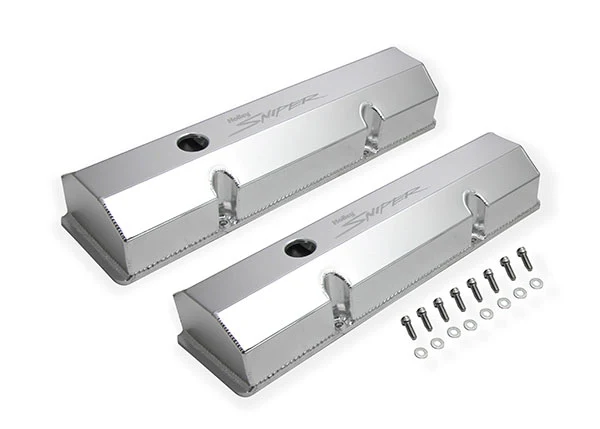 Holley Sniper Fabricated Aluminum Valve Covers - SBC - Image 3