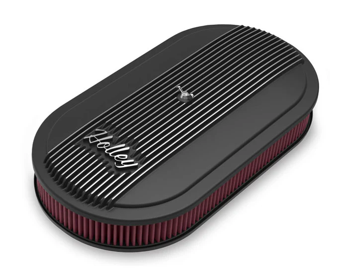 Holley Vintage Series Finned Oval Air Cleaner Assembly - Image 10
