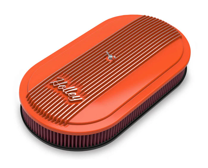Holley Vintage Series Finned Oval Air Cleaner Assembly - Image 11