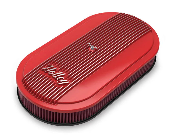 Holley Vintage Series Finned Oval Air Cleaner Assembly - Image 15
