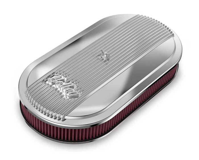 Holley Vintage Series Finned Oval Air Cleaner Assembly - Image 3