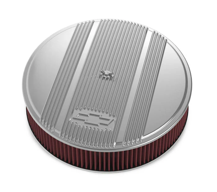 Holley Vintage Series GM Licensed 14" Finned Air Cleaner Assembly - Image 3