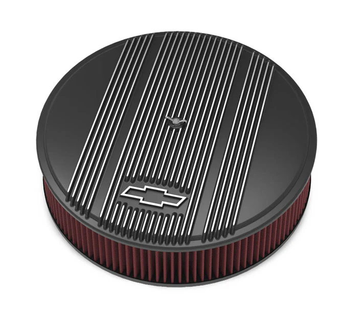 Holley Vintage Series GM Licensed 14" Finned Air Cleaner Assembly - Image 9