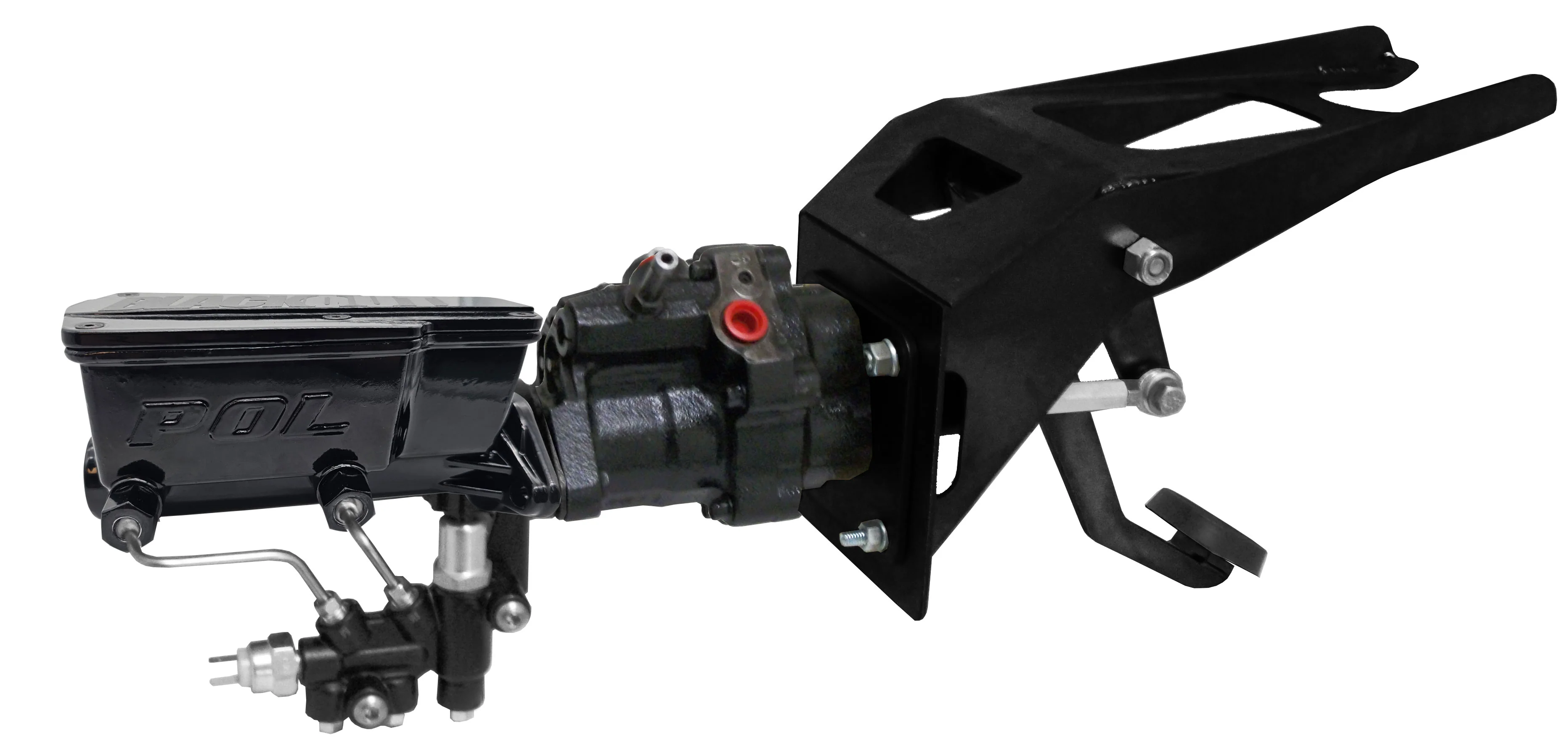 1953-56 Ford F100 Truck Hydropower Hydraulic Brake Assist with POL or Wilwood Master Cylinder, Firewall Mount - Image 4