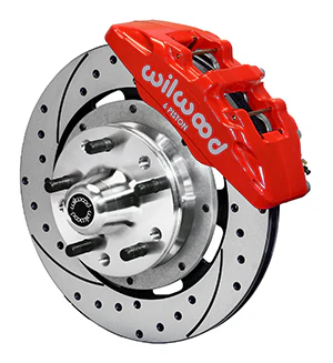 KIT,FRONT,CAMARO,67-69,DP6,12.19 ROTOR DRILLED,RED - Image 2