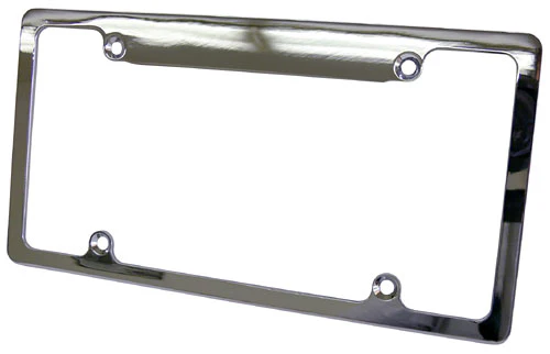 License Plate Frame, Chromed Aluminum - Image 2