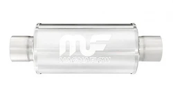 Magnaflow 6" Round, 14" Long Center / Center Race Muffler - Polished Stainless Steel