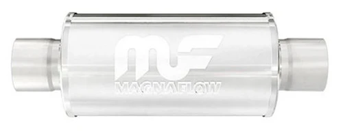 Magnaflow 6" Round, 14" Long Center / Center Race Muffler - Polished Stainless Steel - Image 2