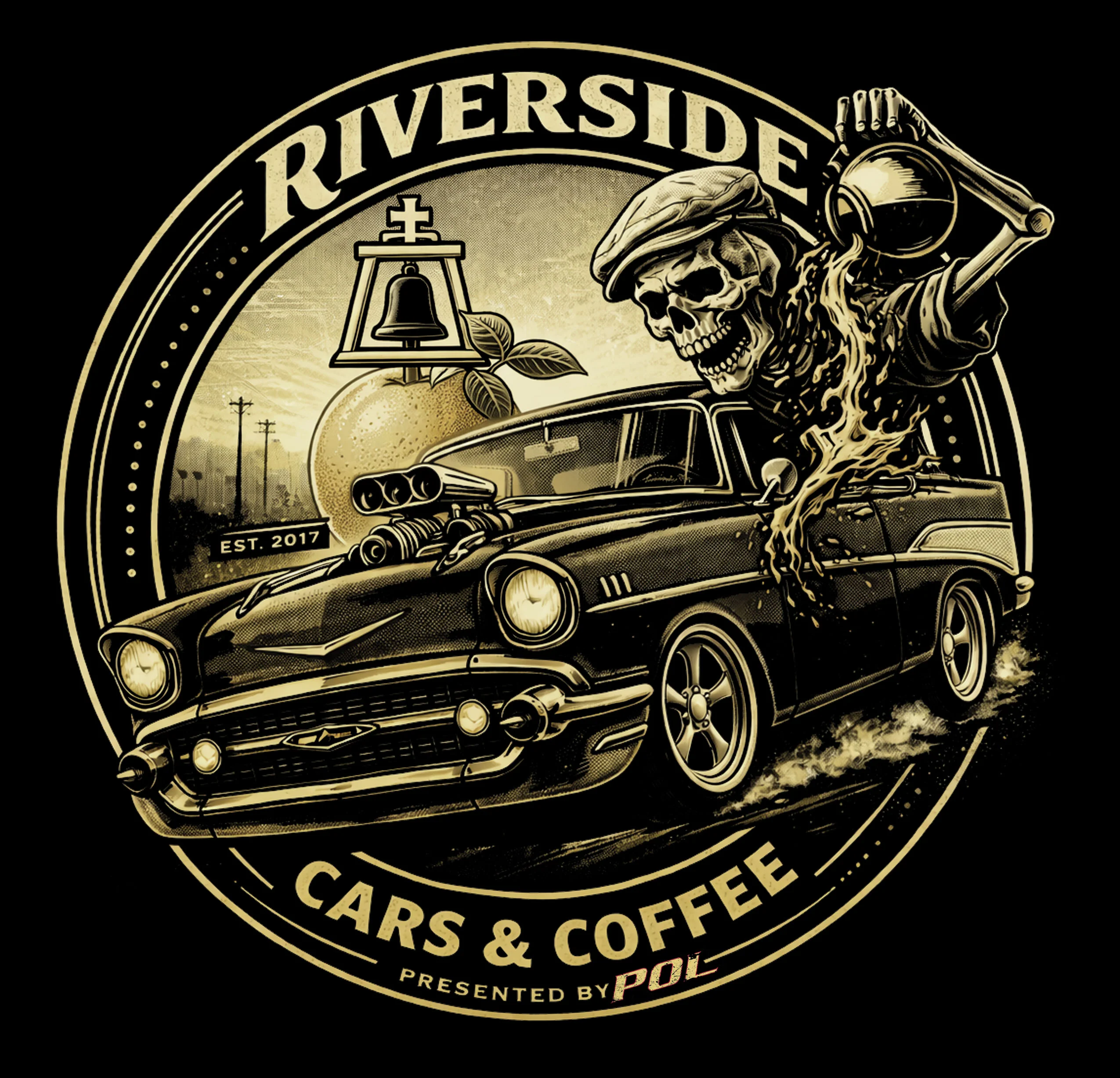 Performance Online Riverside Cars and Coffe T-Shirt - Image 4