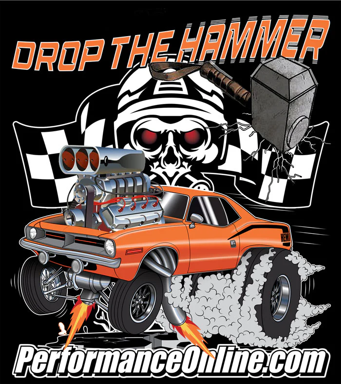 Performance Online Drop The Hammer '70 Cuda T-shirt, Special Edition - Image 2