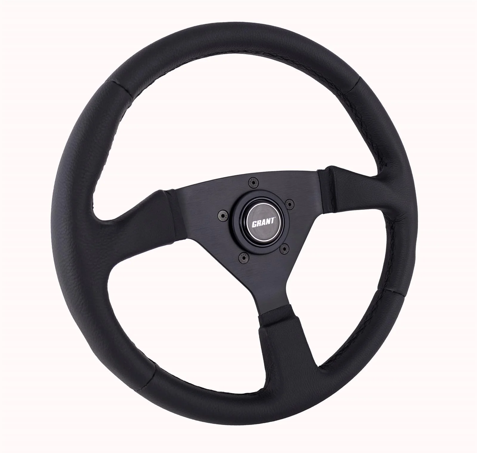 Performance Steering Wheel 13.75" Wrapped w/Black Stitching & Center Cap - Image 2