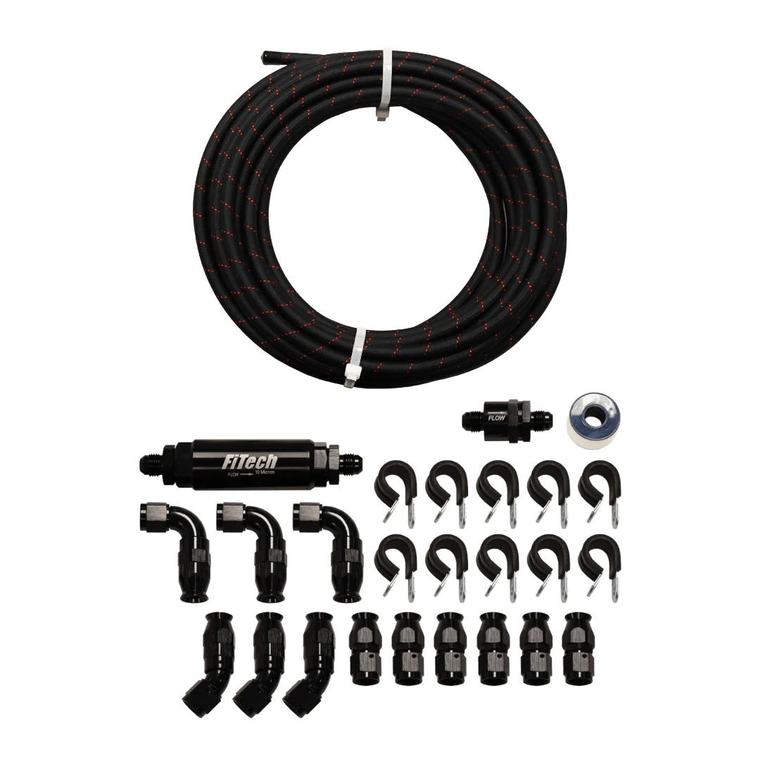 PTFE, Stainless Steel Hose Kit, Black Covering, 40ft w/ 10 Micron Filter and Check Valve - Image 2