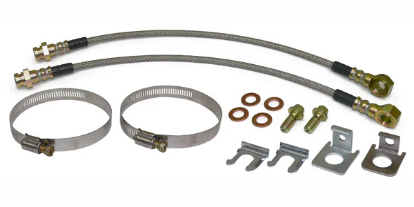 Rear Disc Brake Hoses and Mounting Kit, Braided Stainless - Image 3