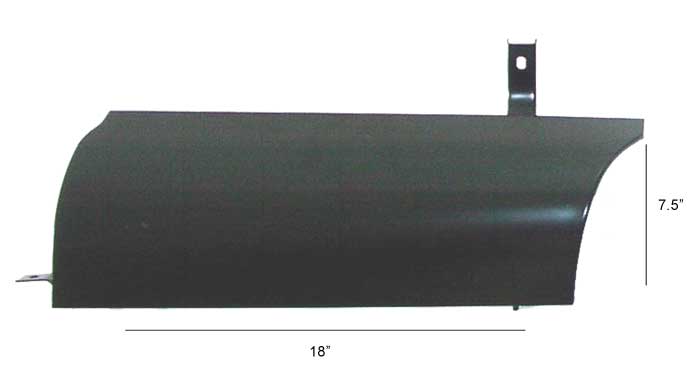 1947-53 Chevy & GMC Short Bed Stepside Running Board Splash Apron, LH, - Image 2