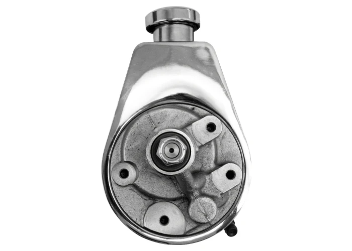 Saginaw Power Steering Pump, Chrome with Billet Cap - Image 3