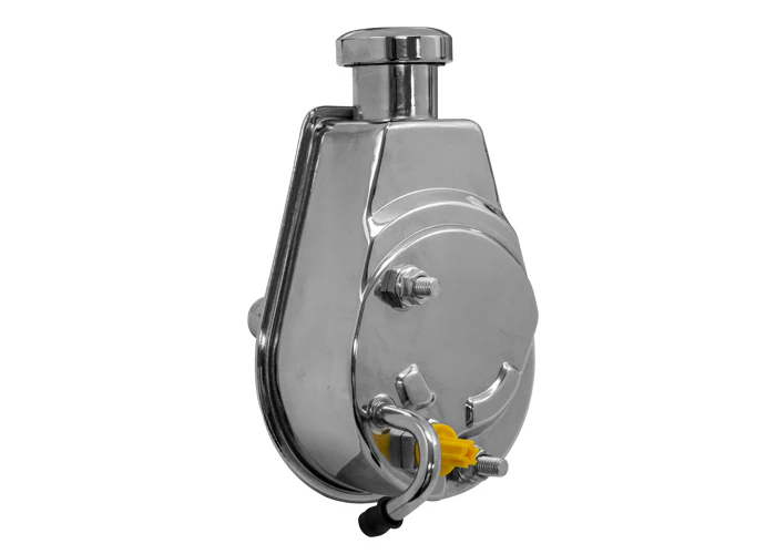 Saginaw Power Steering Pump, Chrome with Billet Cap - Image 4