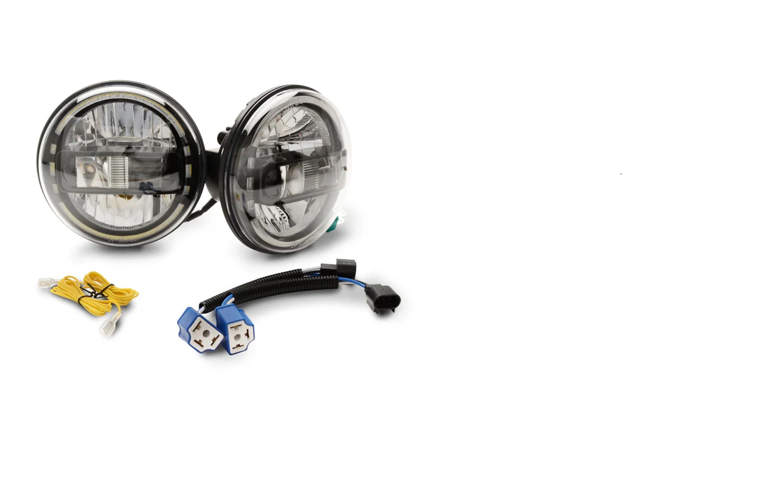 Size: 7" x 7" x 4.5" Projector Headlight Built-in Canbus Anti Flicker Double Lens, High Beam Sold as Pair  - Image 2