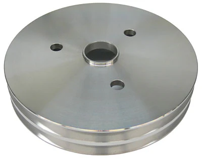 SMALL BLOCK CHEVY SWP CRANKSHAFT PULLEY, ALUMINUM 2 AND 3 GROOVE - Image 3