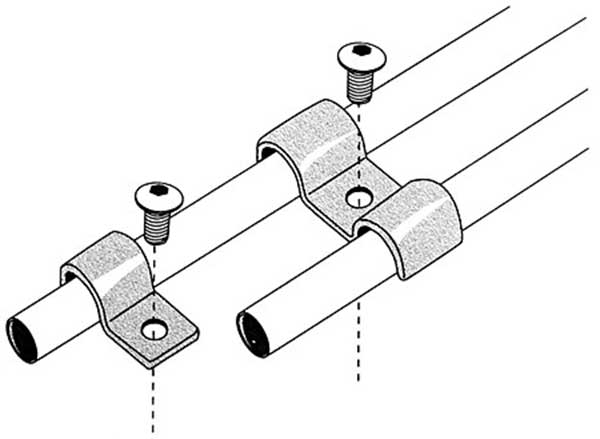 Stainless Steel Fuel and Brake Line Clamps, Dual - Image 3