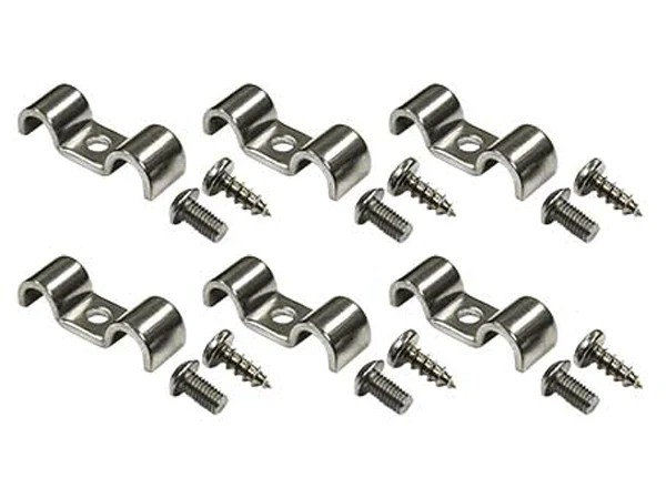 Stainless Steel Fuel and Brake Line Clamps, Dual - Image 5