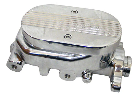 Street Rod, Hot Rod and Classic Truck Chromed Aluminum Master Cylinder with Custom Lid - Image 2
