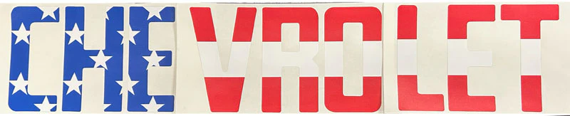 Tailgate Decals, 1967-72 Chevy C10 Fleetside - US FLag Design - Image 3