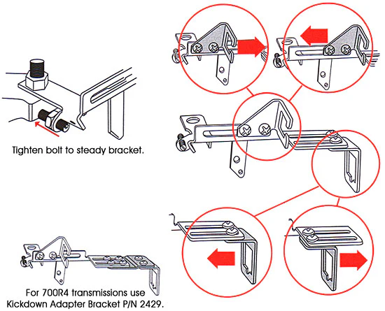Throttle Cable Bracket, Chrome - Image 3