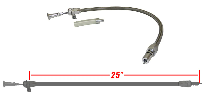 Transmission Dipstick, Flexible Type, Firewall Mount, TH350, TH400 and 700R4 - Image 3