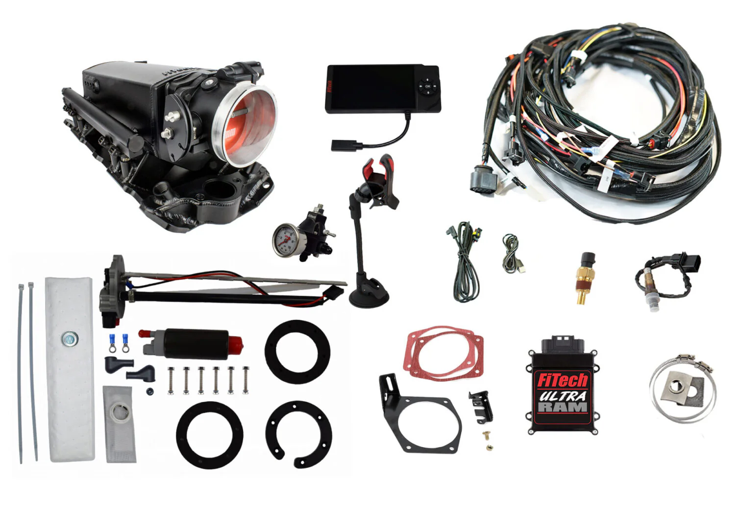 Ultra Ram 650 HP Chevy Small Block EFI System With Go Fuel 340 LPH In-Tank & Go Fuel Tight Fit Regulator Master Kit - Image 2