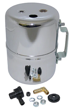 Vacuum Reservoir Canister, Remote Type, Power Brakes, Chrome - Image 2