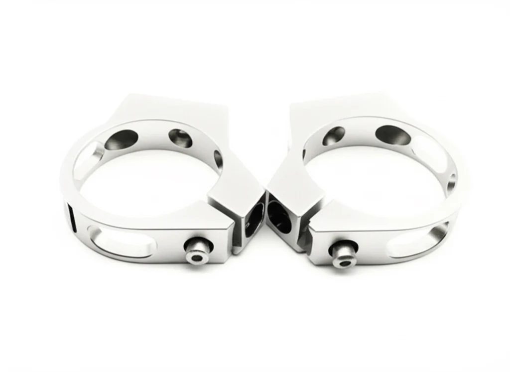 Vapor Trapper, Billet Clamp, 2.5 inch, Silver, 2-pack - Image 2