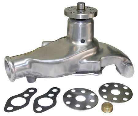 Water Pump, Small Block Chevy, Polished Aluminum - Image 2