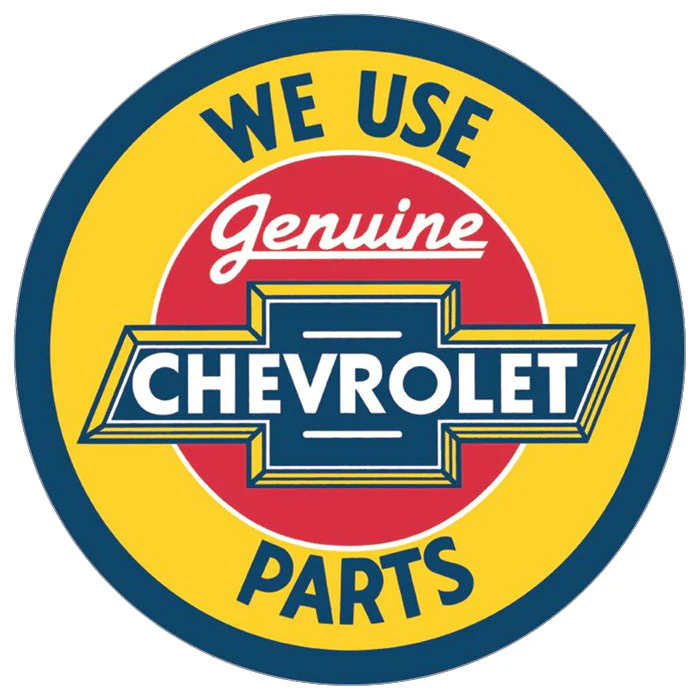 We Use Genuine Chevy Parts Aluminum Sign - Image 3