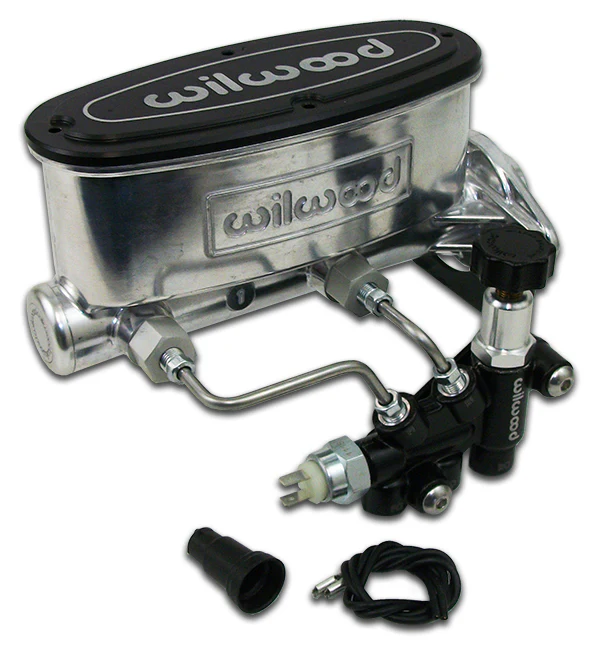 Wilwood Master Cylinder, Aluminum Tandem Chamber Disc Brake Conversion with Adjustable Proportioning Valve - Image 3