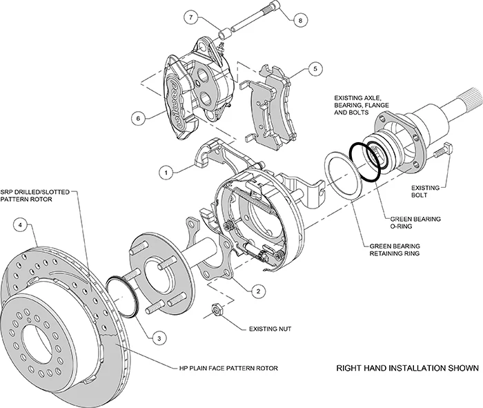 Mopar 8-3/4 and Dana 60 Wilwood - Rear Disc Brake Conversion with Parking Brake - Image 3